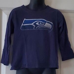 Kid's Seattle Seahawks Logo Long Sleeve Tee